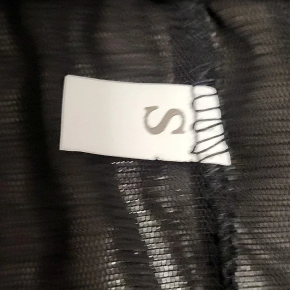 Black Sheer Mesh Ruffle Side Tiered Pants High Waisted Festival Coverup Small - Picture 3 of 6